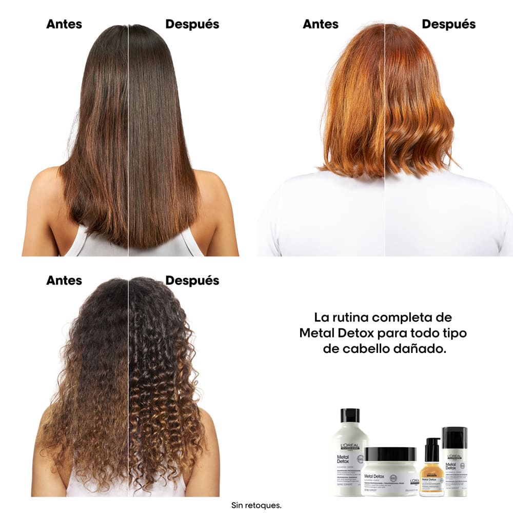 SHAMPOO REFILL L'ORÉAL PROFESSIONNEL METAL DETOX (REFILL DE SHAMPOO PARA TODO TIPO DE CABELLO CON QUIEBRE Y/O PROCESOS DE COLOR)